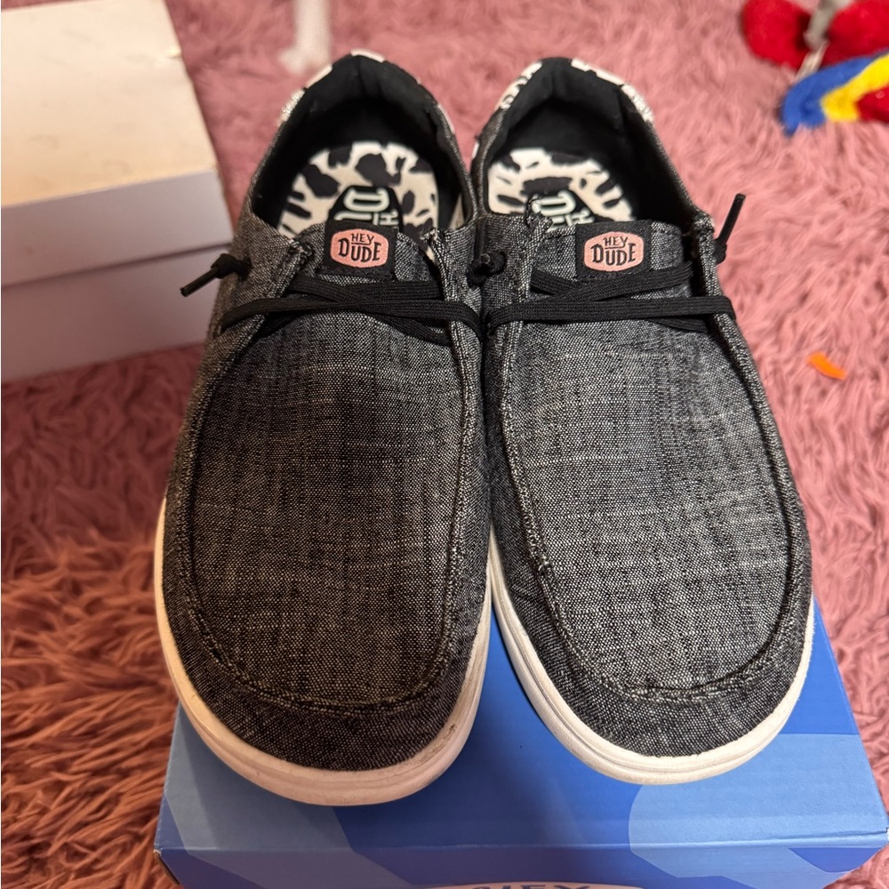 Women’s Hey Dude Charcoal Gray Loafers